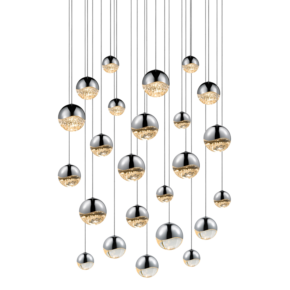 24-Light Round Assorted LED Pendant