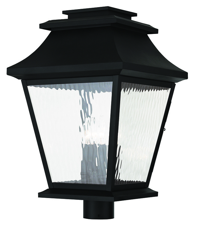4 Light Black Outdoor Post Lantern