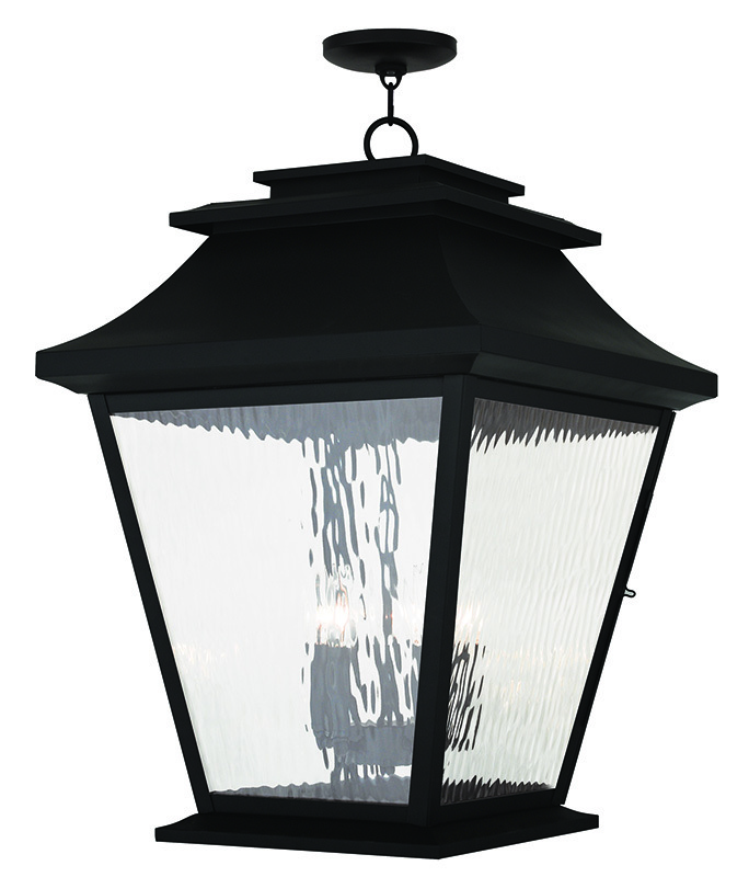 5 Light Black Outdoor Chain Lantern
