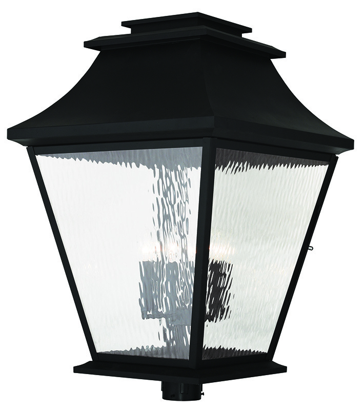 6 Light Black Outdoor Post Lantern