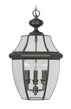Livex Lighting 2355-04 - 3 Light Black Outdoor Chain Lantern
