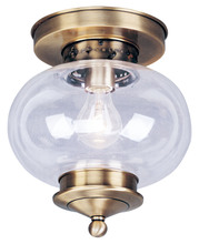 Livex Lighting 5032-01 - 1 Light Antique Brass Ceiling Mount