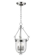 Livex Lighting 5083-35 - 3 Light Polished Nickel Chain Lantern