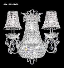 James R Moder 94109GA22-55 - Princess Wall Sconce with 2 Lights; Gold Accents Only