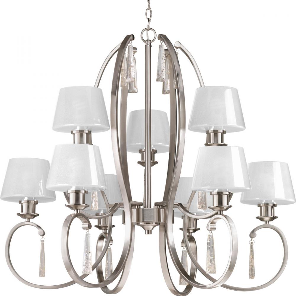 Dazzle Collection Nine-Light, Two-Tier Chandelier