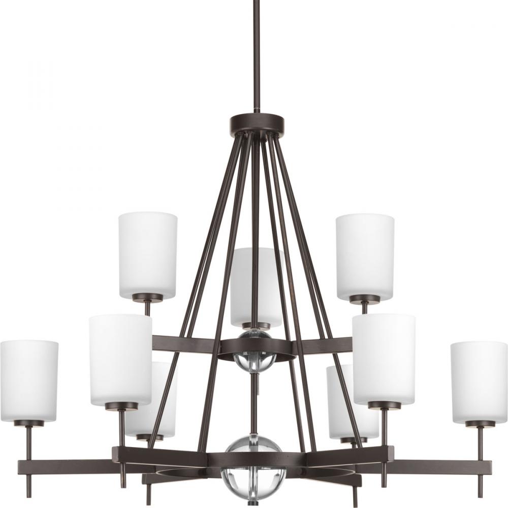 Compass Collection Nine-Light, Two-Tier Chandelier