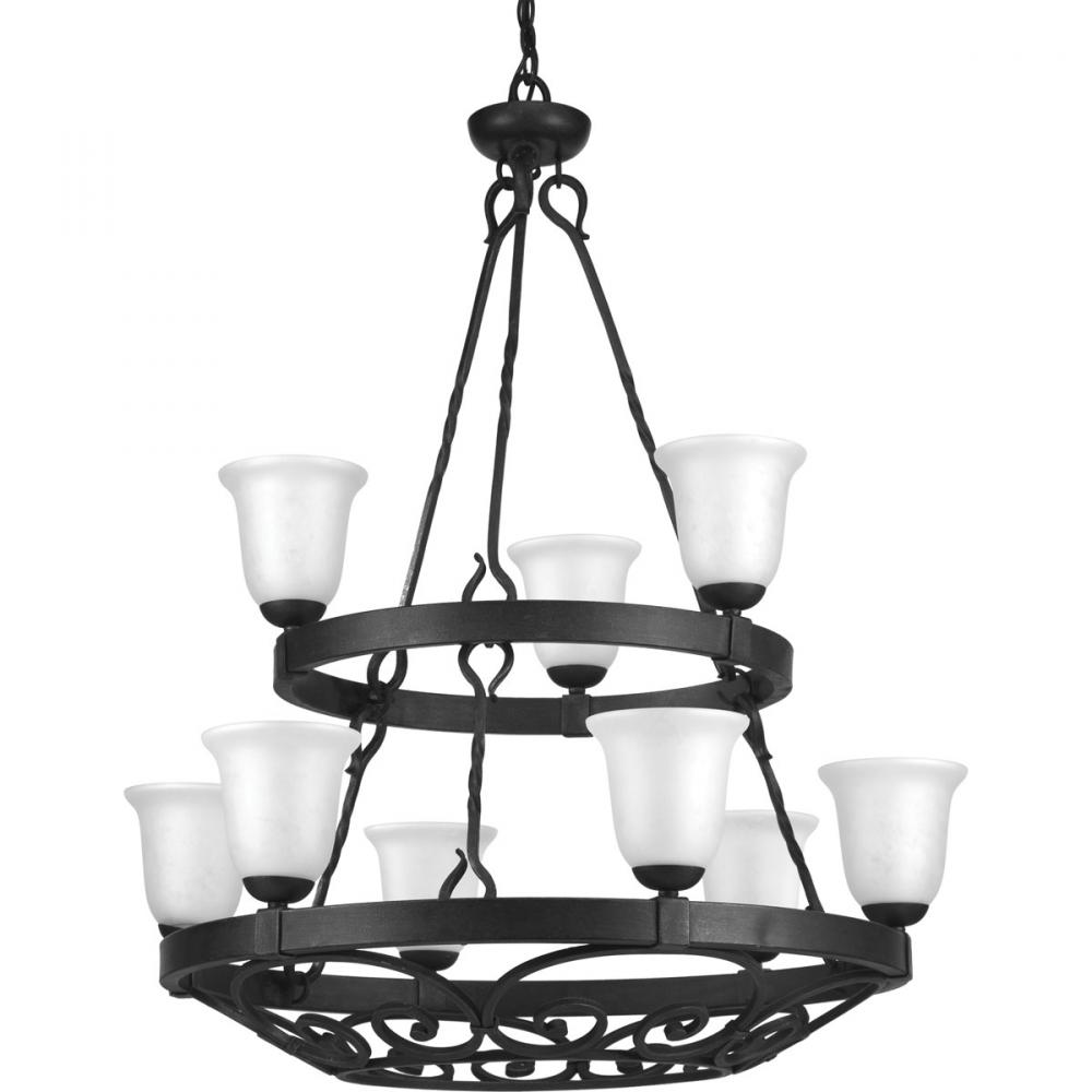 Enclave Collection Nine-Light, Two-Tier Chandelier