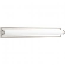 Progress P300094-009-30 - Concourse LED Collection 36" Brushed Nickel Etched White Glass Modern Bath Vanity Light