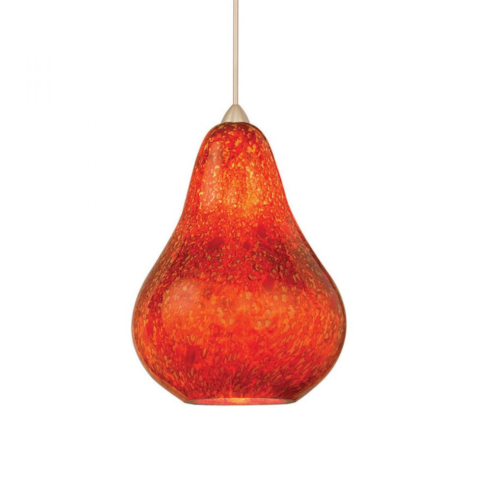 Pyri Quick Connect Pendant - Red Shade with Chrome Socket Set