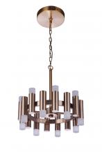 Craftmade 57516-SB-LED - Simple Lux 16 Light LED Chandelier in Satin Brass
