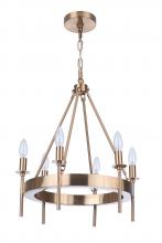 Craftmade 54326-SB - Larrson 6 Light Chandelier in Satin Brass
