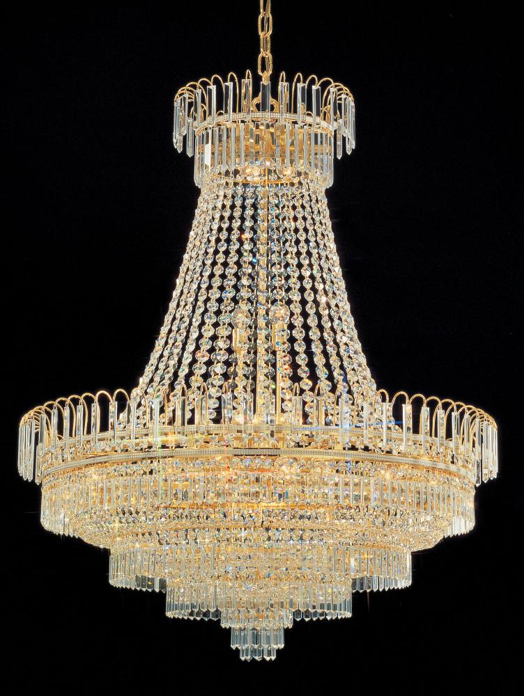 Crystorama 24 Light Clear Crystal Gold Chandelier