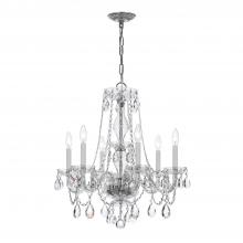 Crystorama 5086-CH-CL-SAQ - Traditional Crystal 6 Light Spectra Crystal Polished Chrome Chandelier