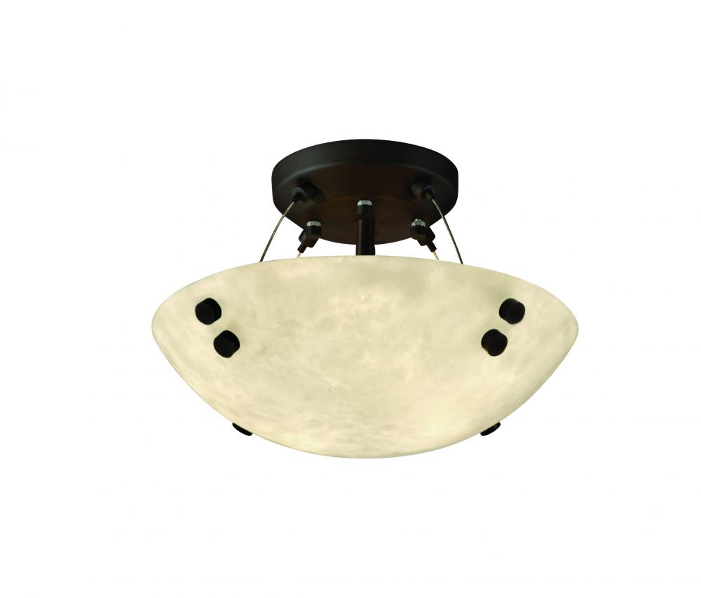 60" Pendant Bowl w/ Tapered Clips