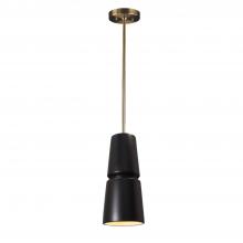 Justice Design Group CER-6430-CRB-ABRS-RIGID - Small Cone 1-Light Pendant