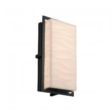 Justice Design Group PNA-7562W-WAVE-MBLK - Avalon Small ADA Outdoor/Indoor LED Wall Sconce