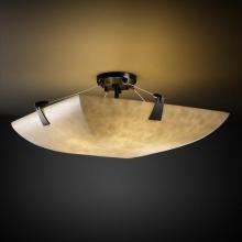 Justice Design Group CLD-9637-25-DBRZ - 48" Semi-Flush Bowl w/ Tapered Clips
