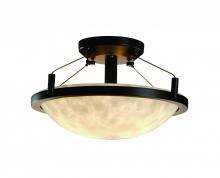 Justice Design Group CLD-9680-35-DBRZ-LED2-2000 - 14" LED Semi-Flush Bowl w/ Ring
