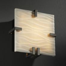 Justice Design Group PNA-5550-WAVE-DBRZ - Clips Square Wall Sconce (ADA)
