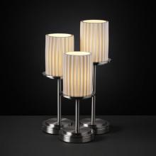 Justice Design Group POR-8797-10-PLET-NCKL-LED3-2100 - Dakota 3-Light LED Table Lamp