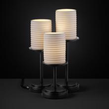 Justice Design Group POR-8797-10-SAWT-MBLK-LED3-2100 - Dakota 3-Light LED Table Lamp