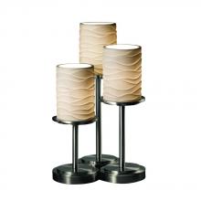 Justice Design Group POR-8797-10-WAVE-NCKL-LED3-2100 - Dakota 3-Light LED Table Lamp