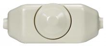 Satco Products Inc. 80/1482 - Full Range Lamp Cord; Rotary Dimmer Switch; Ivory Finish; 3" x 1-1/4"; Phenolic; For 18GA