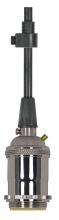 Satco Products Inc. 80/2574 - Medium base lampholder; 4pc. Solid brass; pre-wired; Keyless; 2 Uno rings; 10ft. 18/3 SVT Black
