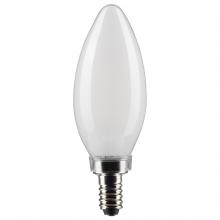 Satco Products Inc. S21825 - 4 Watt B11 LED; Frosted; Candelabra Base; 3000K; 350 Lumens; 120 Volt; 4-Pack