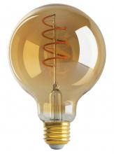 Satco Products Inc. S9968 - 4.5 Watt G30 LED; Amber; Medium base; 2000K; 240 Lumens; 120 Volt