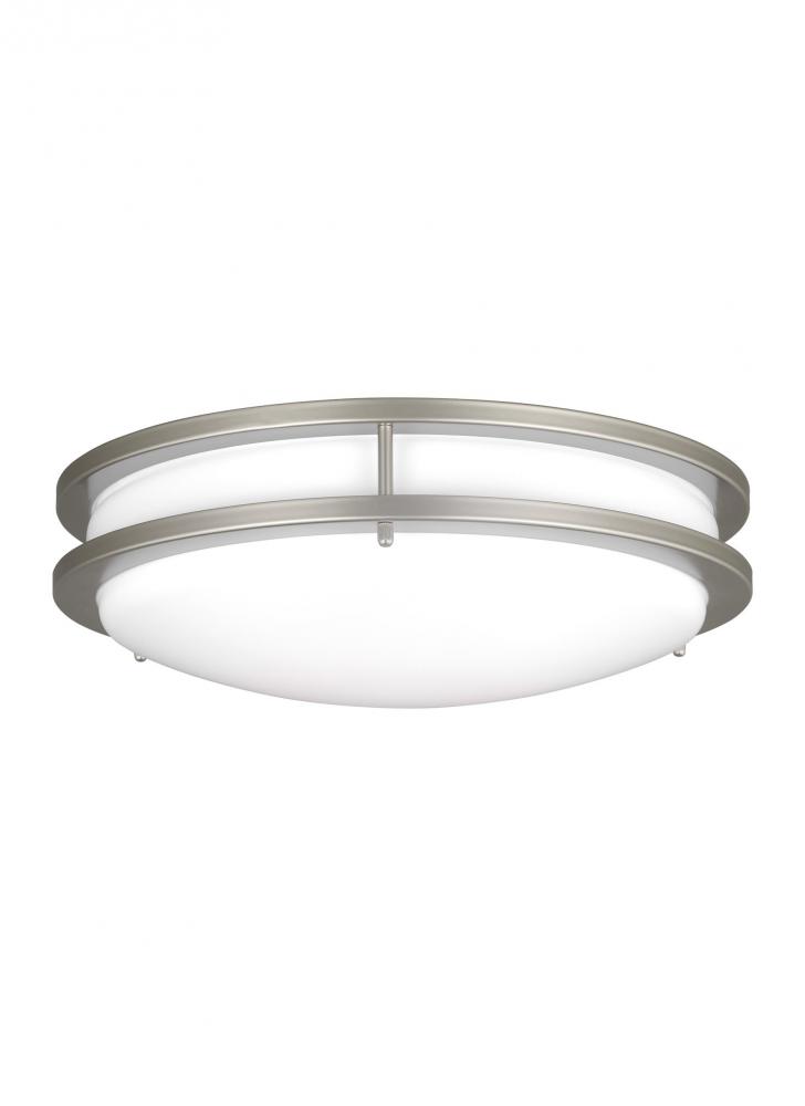 Mahone traditional dimmable indoor medium LED 1-Light flush mount ceiling fixture in a painted brush