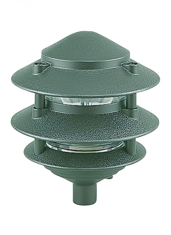 Landscape Lighting transitional 1-light outdoor exterior path in emerald green finish with clear gla
