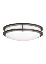 Generation Lighting 7650893S-71 - Mahone traditional dimmable indoor medium LED 1-Light flush mount ceiling fixture in an antique bron