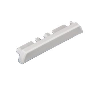 END CAP FOR TRIPLE STANT EXTRUSION, WHITE PLASTIC