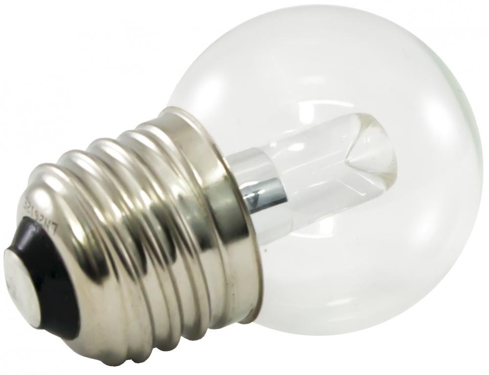 Premium Grade LED Lamp Intermediate Globe, Standard Medium base, White (5500K) with Clear Glass, wet