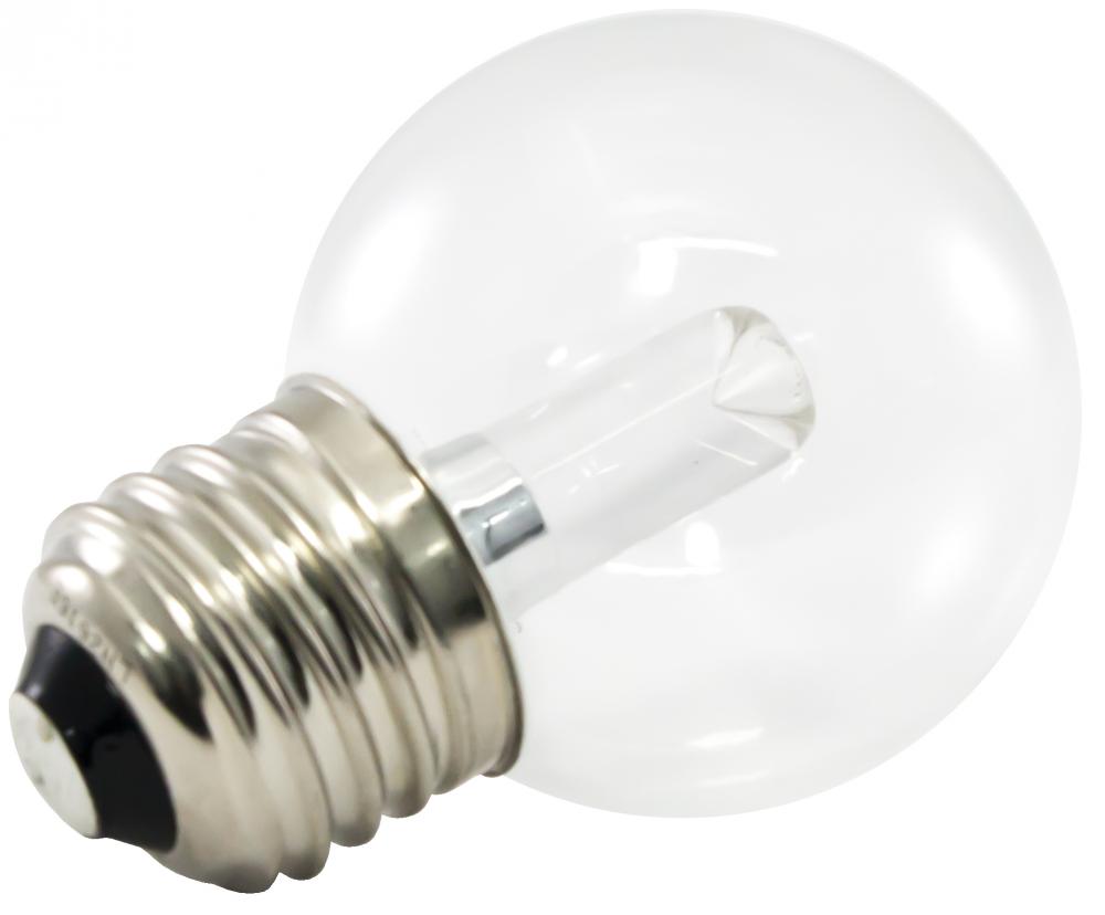 Premium Grade LED Lamp Large Globe, Standard Medium base, Pure White (5500K) with Clear Glass, wet l