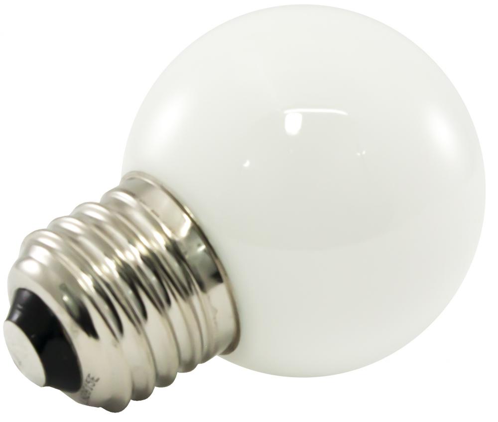 PREM LED G50 LAMP,FROSTED GLASS,1.4W,120V,E26,2700K WW,45LM, 80 CRI