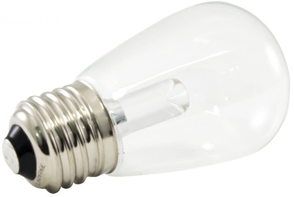 PREM LED S14 LAMP,TRANSPARENT GLASS,1.4W,120V,E26,5500K WH,48LM, 75 CRI