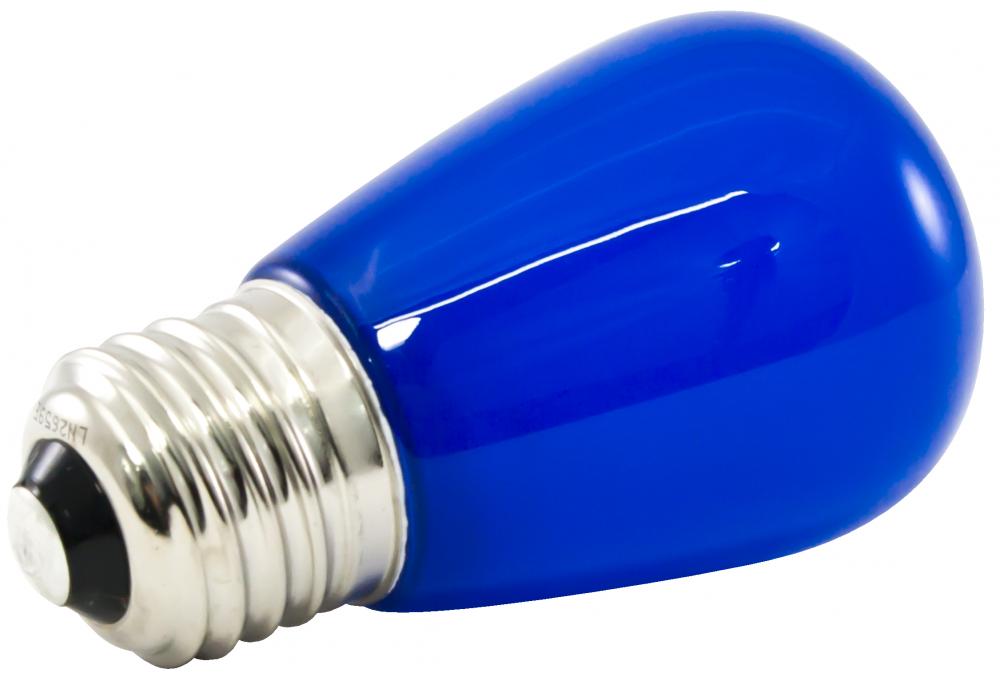 PREM LED S14 LAMP,FROSTED GLASS,1.4W,120V,E26, BLUE