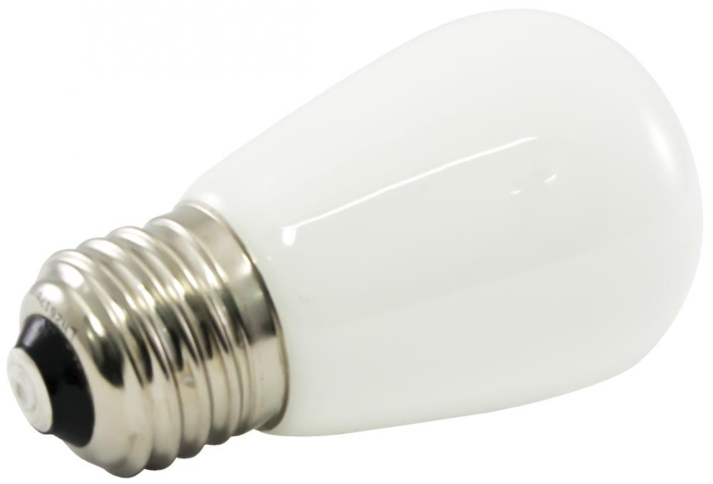 PREM LED S14 LAMP,FROSTED GLASS,1.4W,120V,E26,2700K WW,45LM, 80 CRI