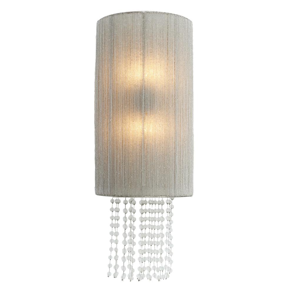Crystal Reign 2 Light Wall Sconce With Glass Beads