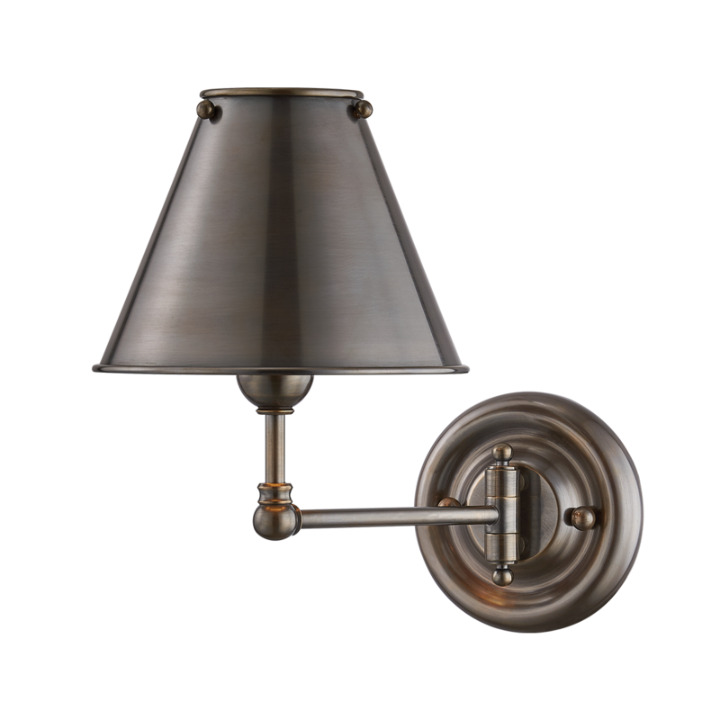 1 LIGHT WALL SCONCE W/ METAL SHADE