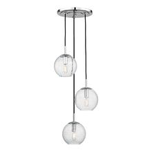 Hudson Valley 2033-PC-CL - 3 LIGHT PENDANT WITH CLEAR GLASS