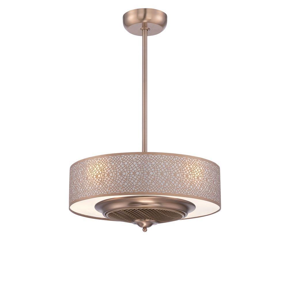 Cozette Collection 24 in. Indoor Satin Copper Ceiling Fan