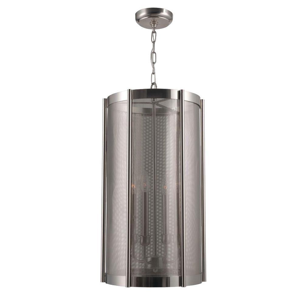 Xena Collection 4-Light Brushed Nickel Indoor Pendant