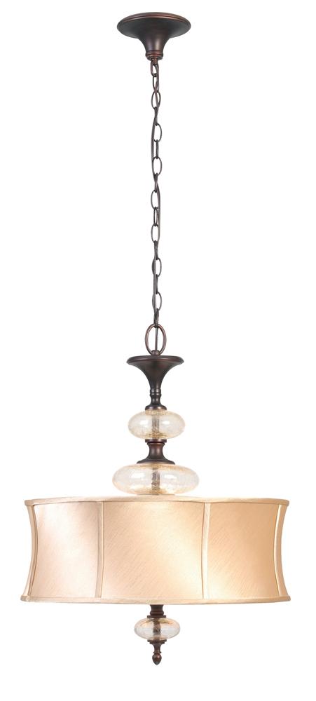 Chambord Collection 3-Light Weathered Copper Hanging Pendant