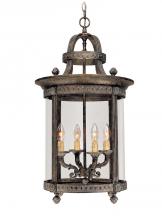 World Imports WI160463 - Chatham Collection 4-Light French Bronze Hanging Interior Lantern
