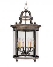 World Imports WI160663 - Chatham Collection 6-Light French Bronze Outdoor Hanging Mount Chandelier Lantern