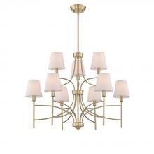 World Imports WI975411 - Millau Collection 9-Light Satin Gold Chandelier
