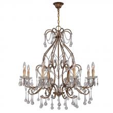 World Imports WI2221690 - Grace Collection 8-Light Antique Gold Indoor Chandelier